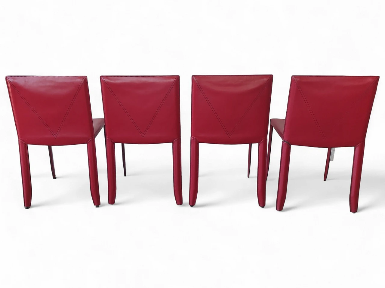 4 Leather chairs by Cattelan Italia, 1970s 3