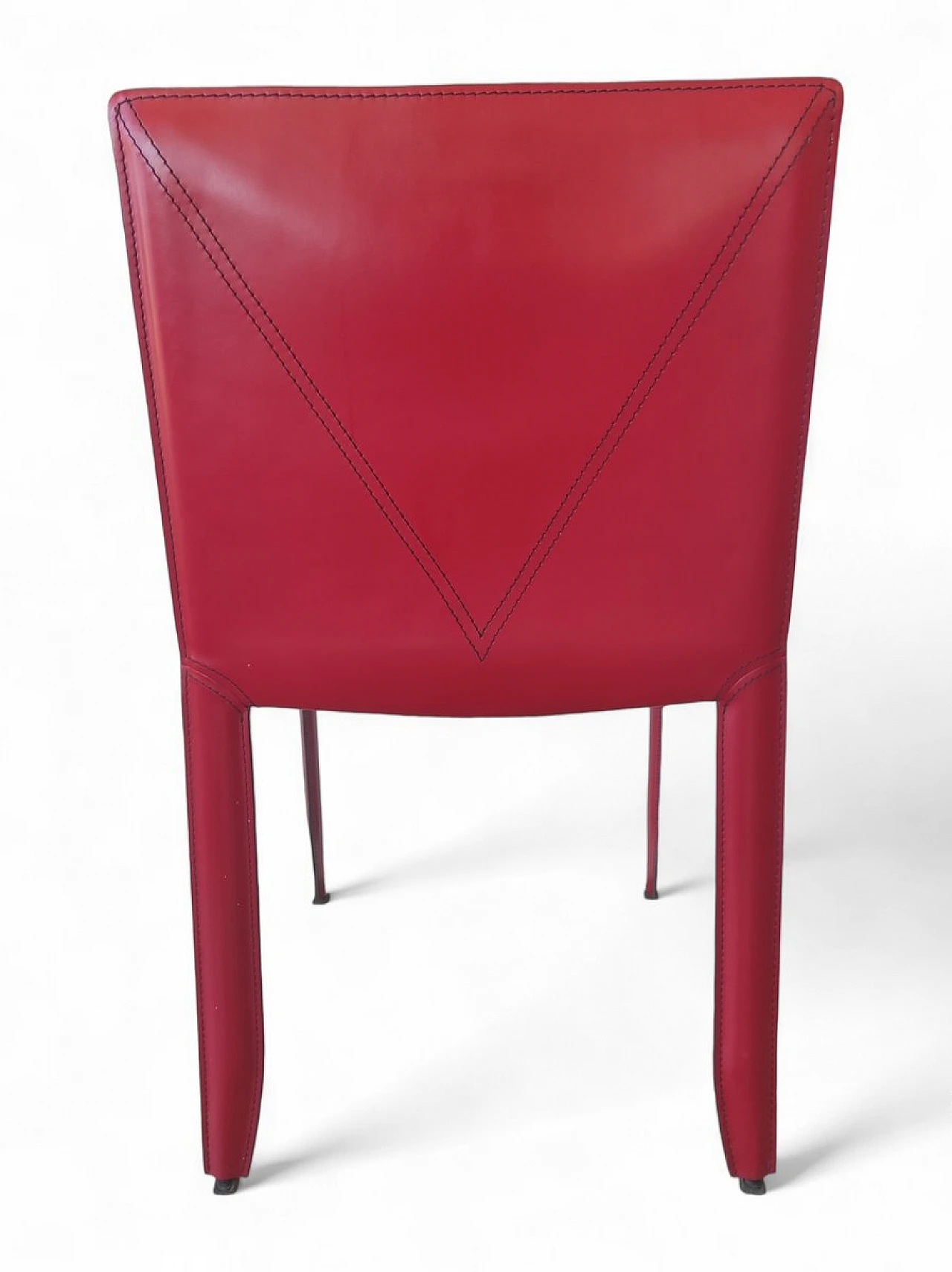 4 Leather chairs by Cattelan Italia, 1970s 8