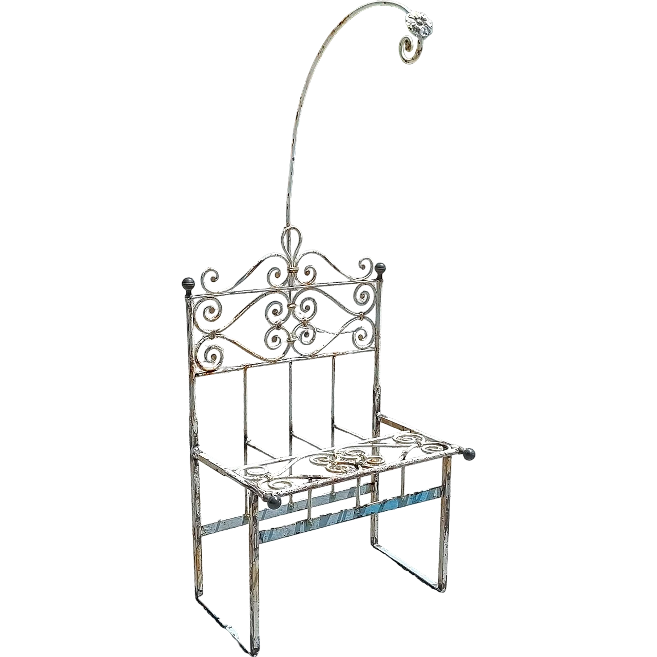 Wrought iron Art Nouveau bench, early 20th century 9