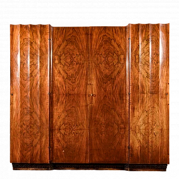 Wooden wardrobe by Gaetano Borsani Atelier di Varedo, 1920s