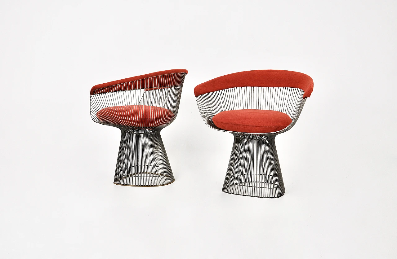 Pair of chairs by Warren Platner for Knoll International, 1960s 1