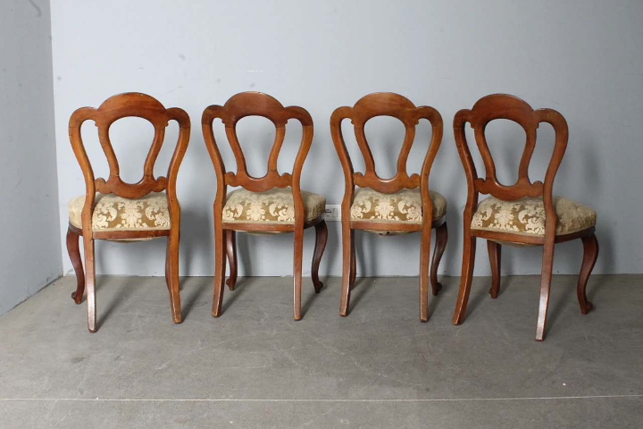 4 Louis Philippe walnut chairs, mid-19th century 9