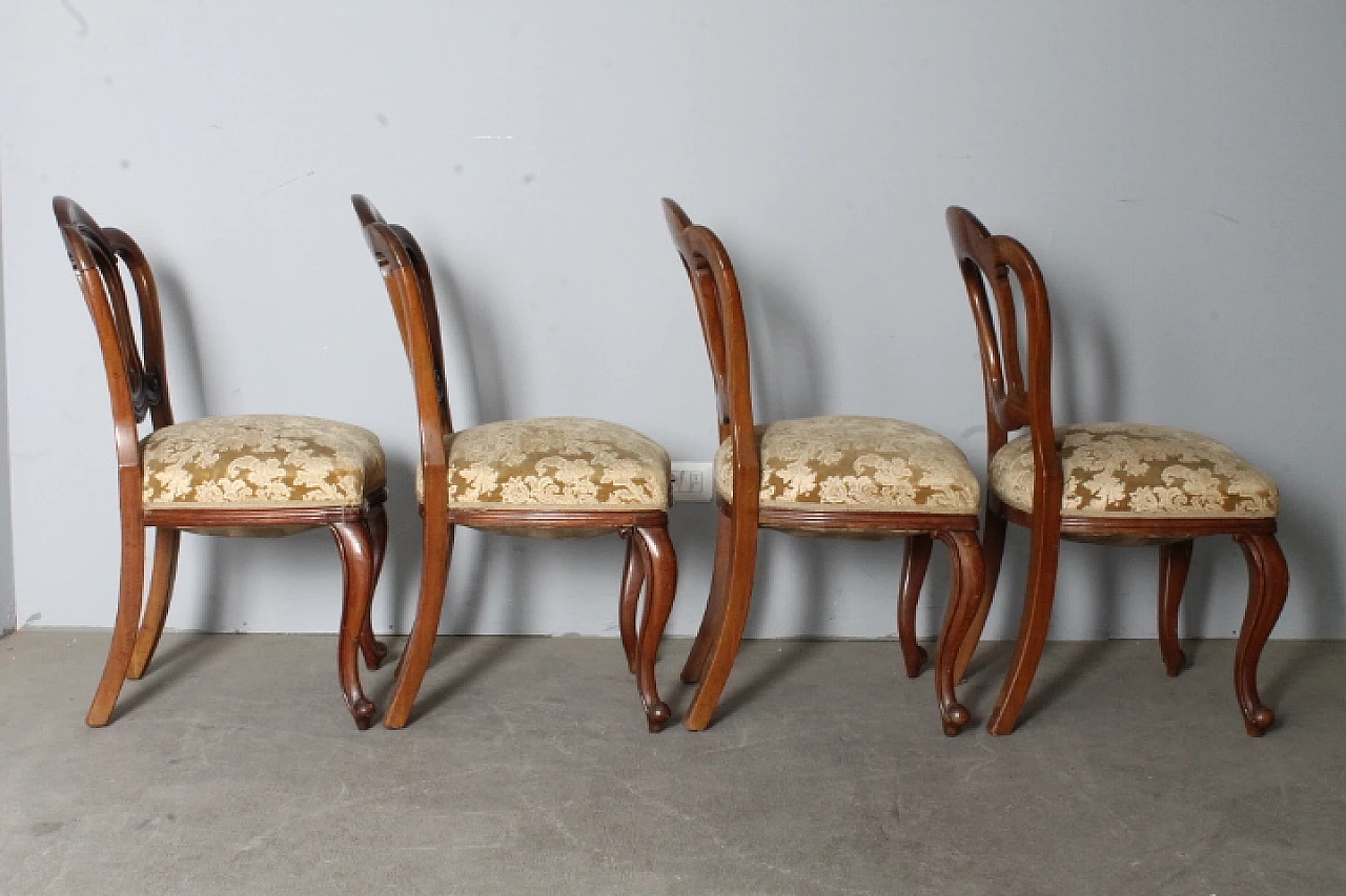 4 Louis Philippe walnut chairs, mid-19th century 11