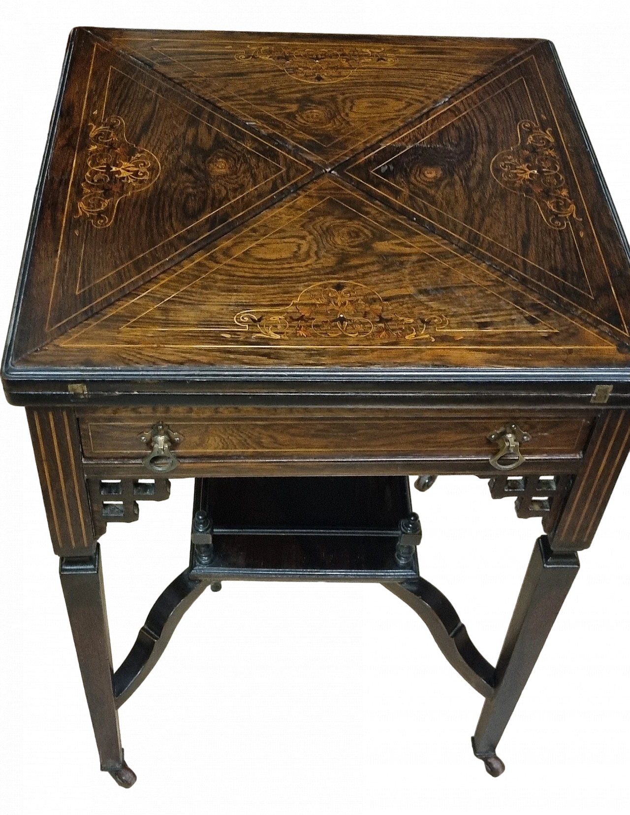 English rosewood coffee table, 19th century 17