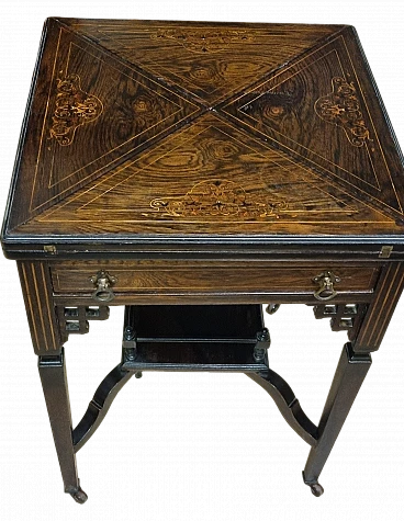 English rosewood coffee table, 19th century