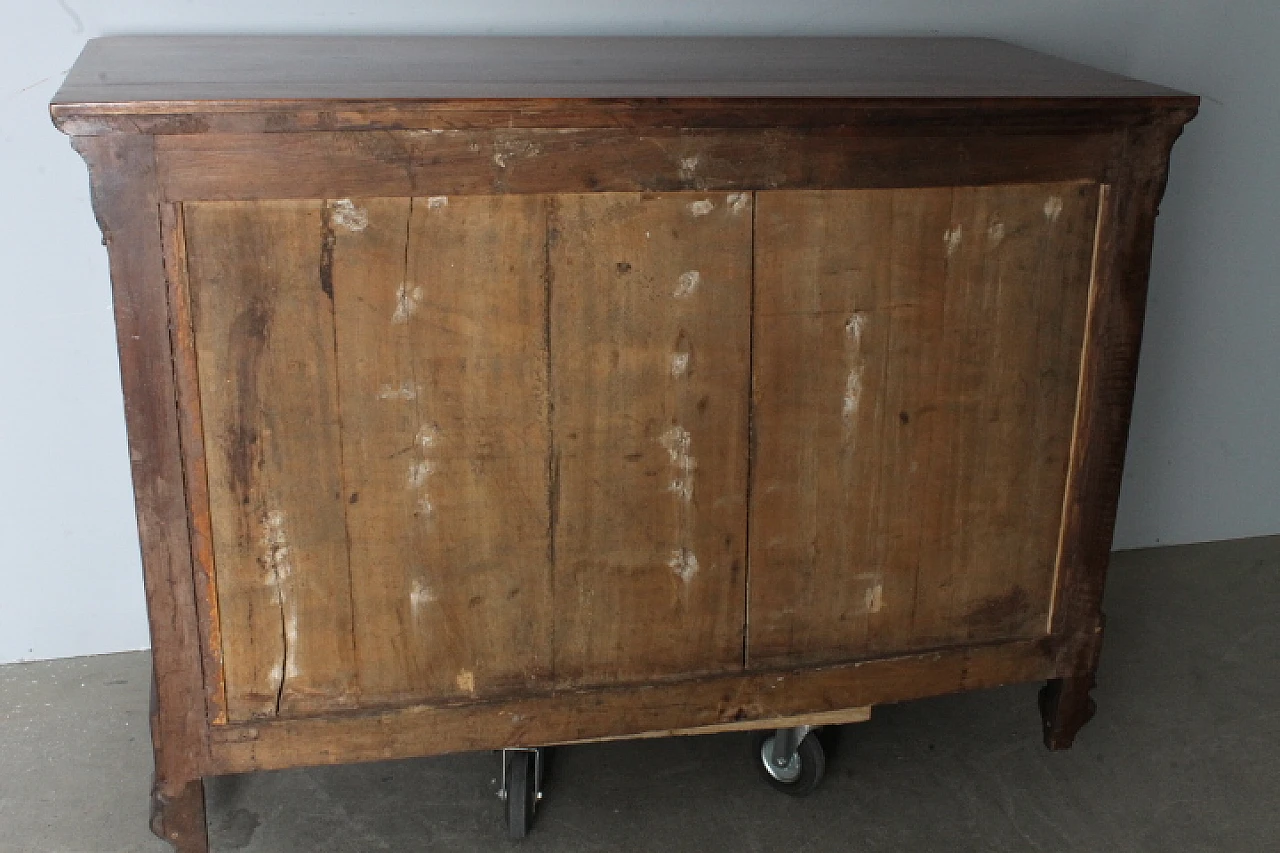 Louis Philippe cappuccino dresser in solid walnut and briarwood, 1840 3