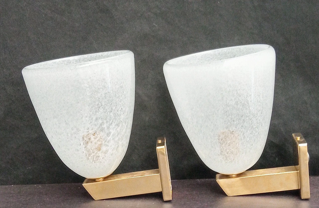 Pair of wall lamps by Archimede Seguso, 1950s 1