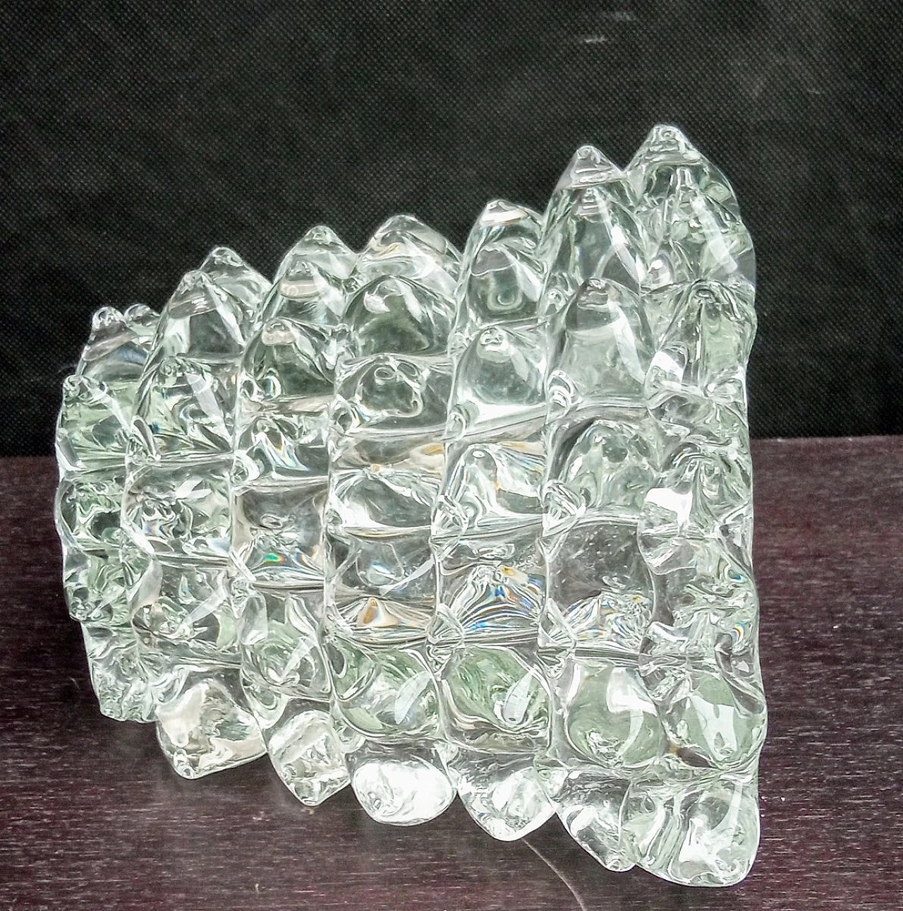 Pair of rostrato Murano glass wall lamps, 1950s 7