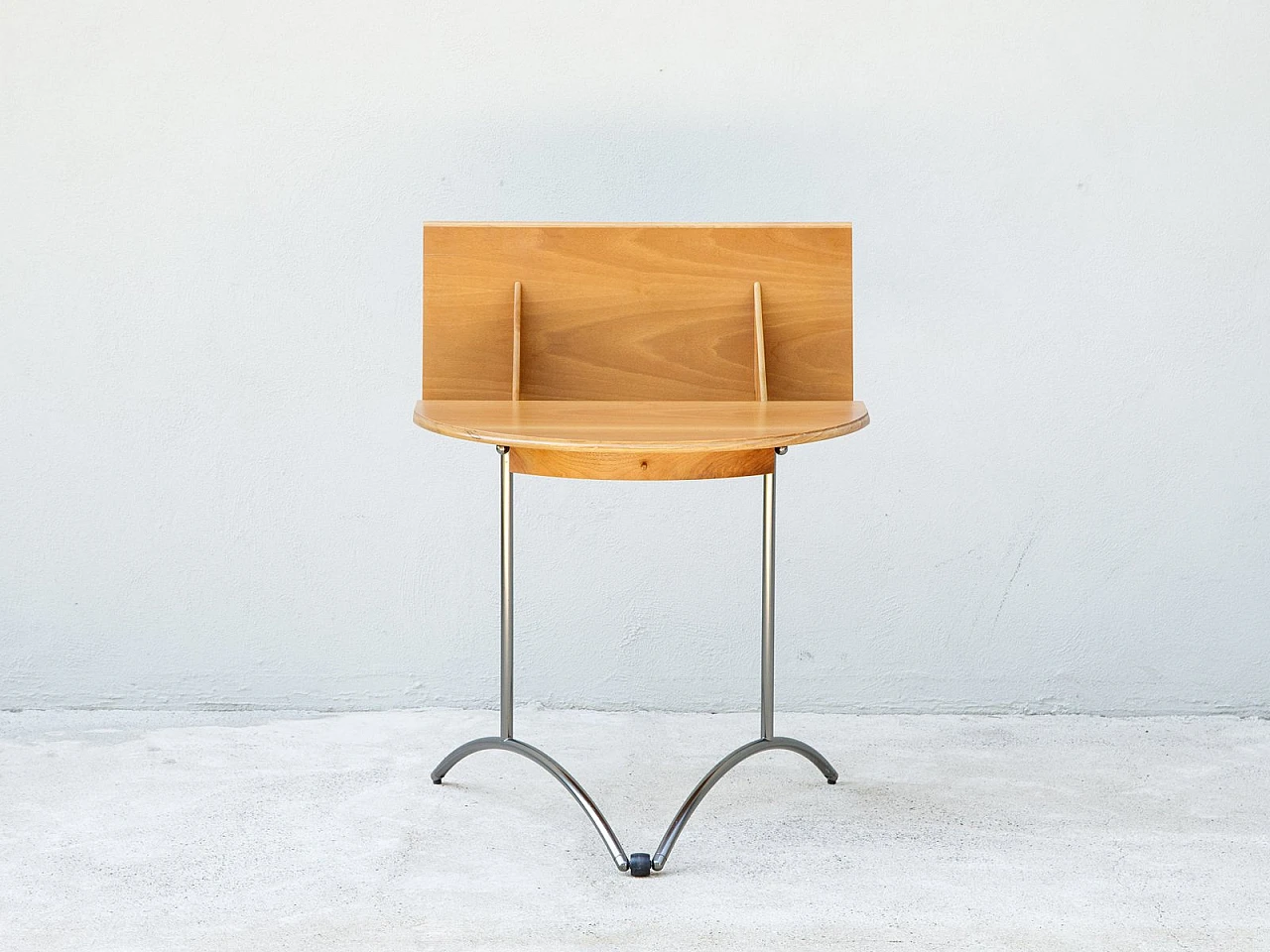 National walnut coffee table with drawer and castors by Molteni, 1990s 8