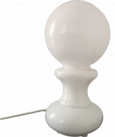 Opaline glass table lamp, 1970s