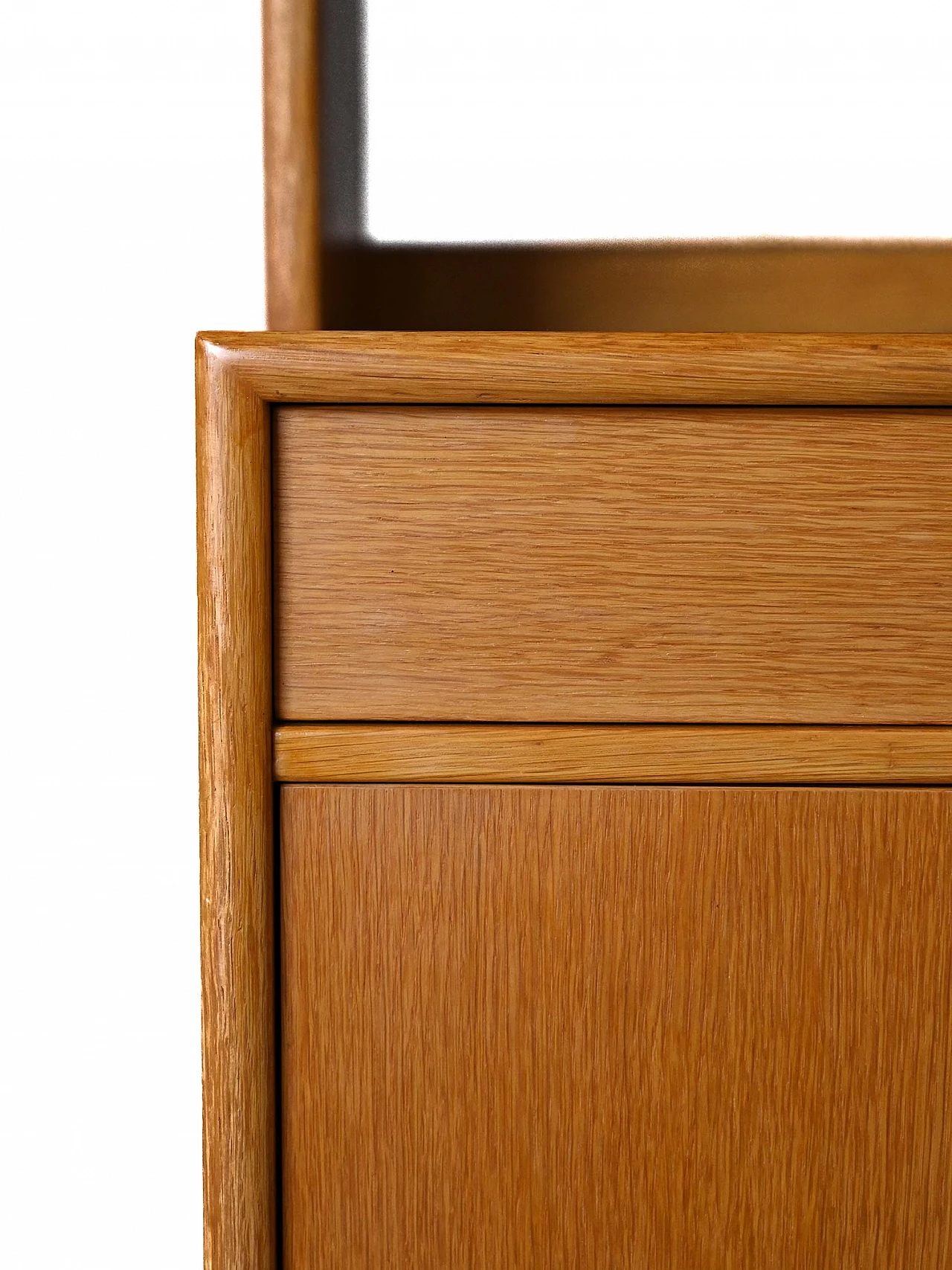 Oak bookcase with closed cabinet, 1960s 6