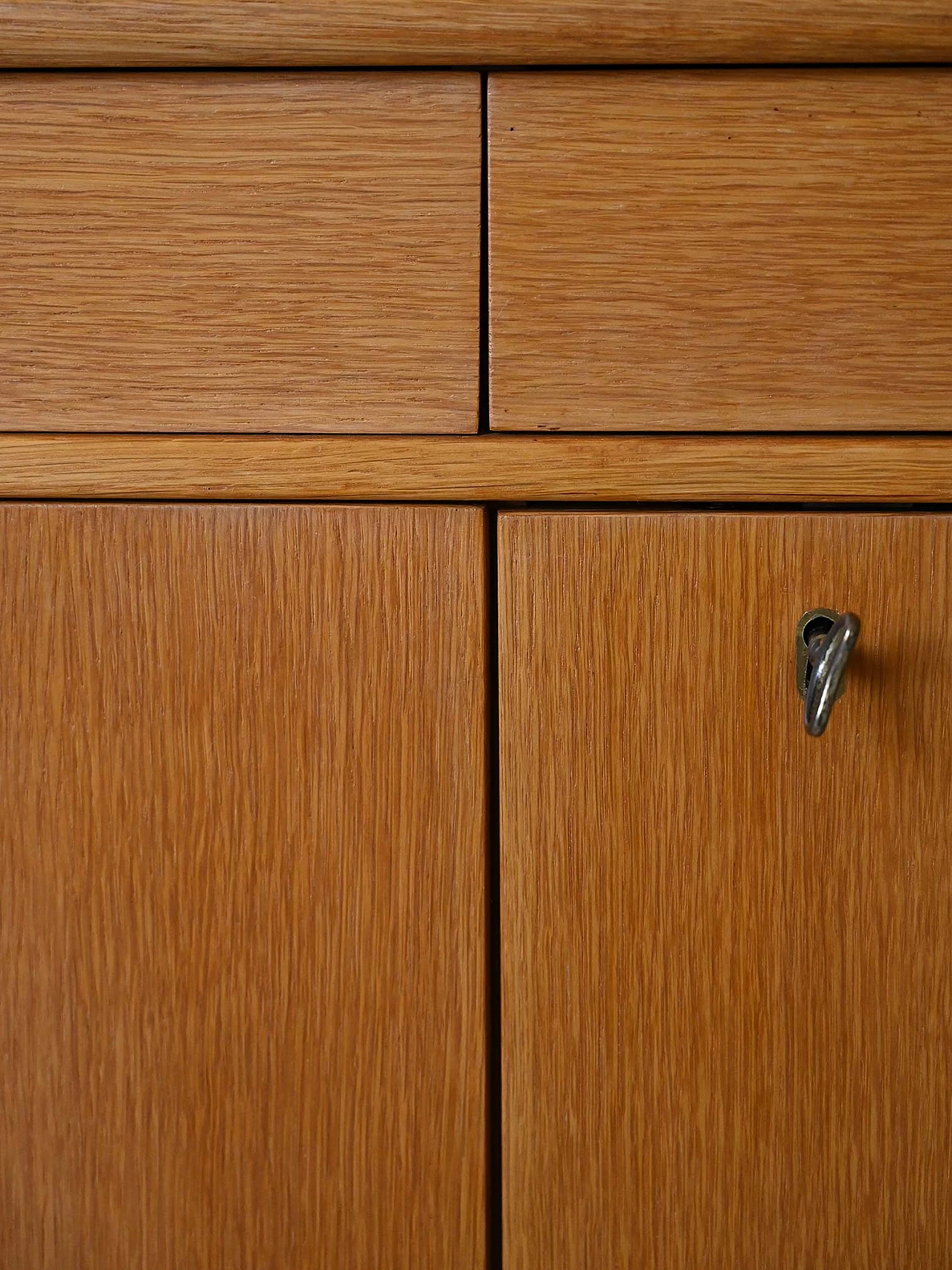 Oak bookcase with closed cabinet, 1960s 8