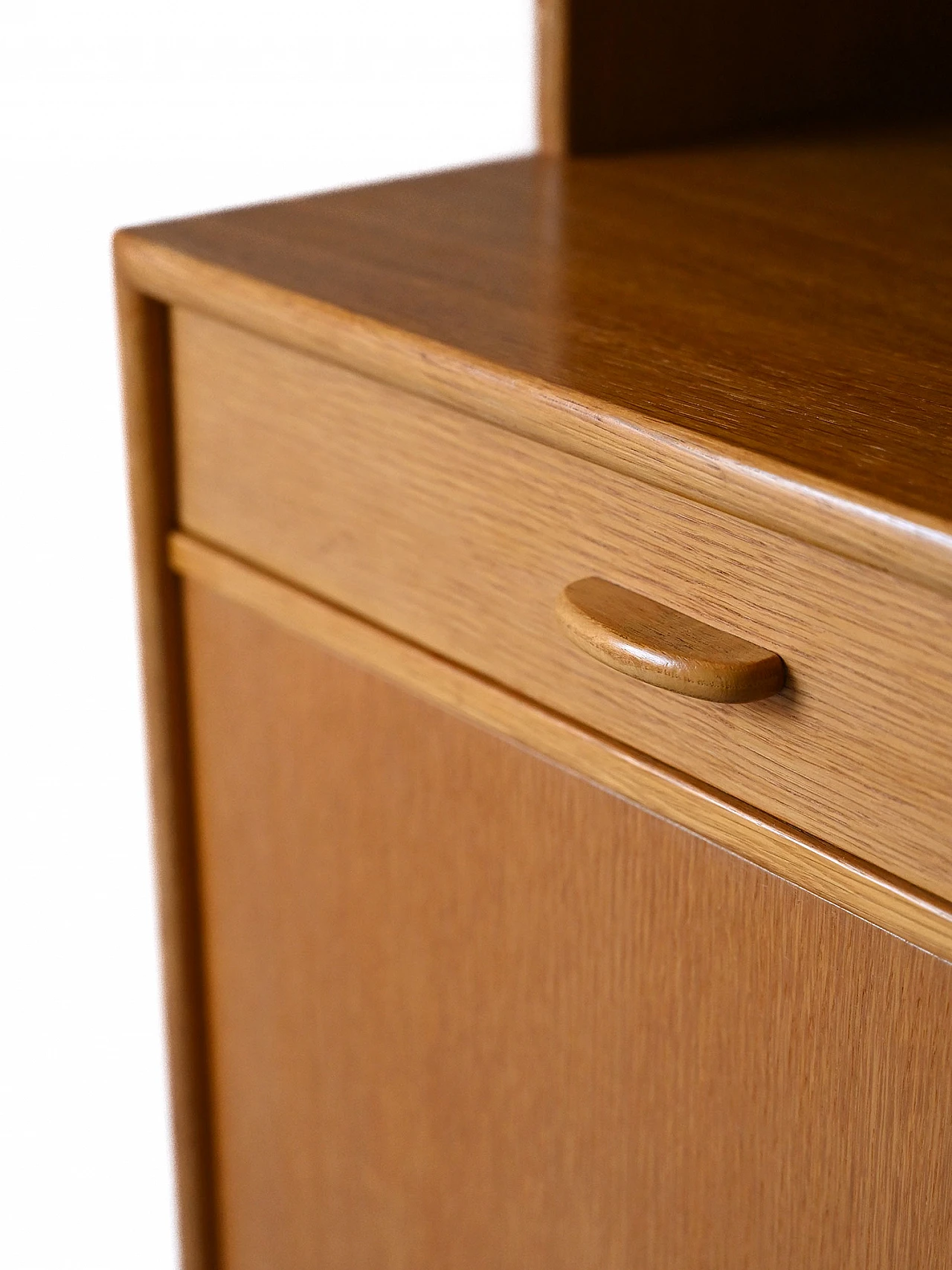 Oak bookcase with closed cabinet, 1960s 9