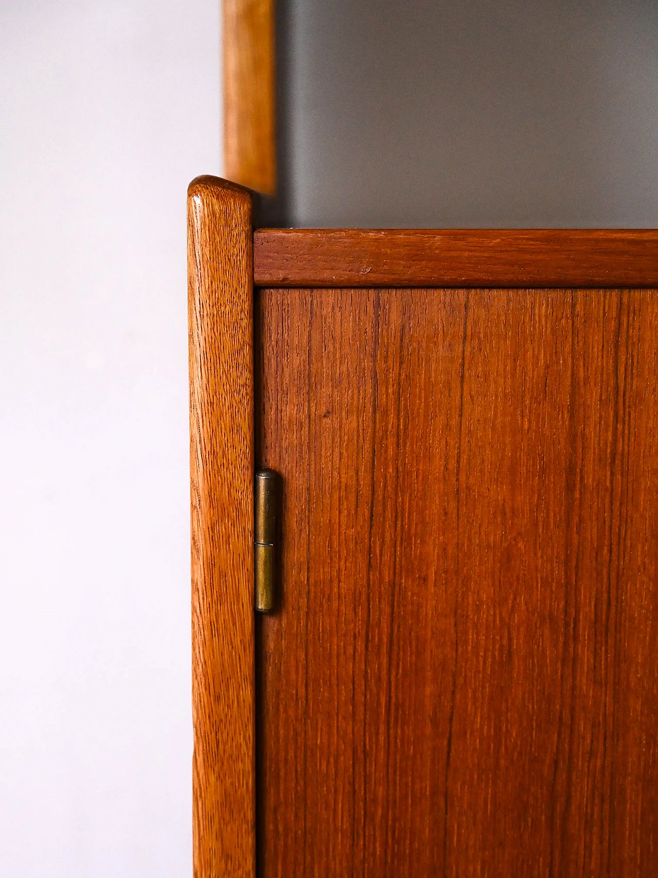 Scandinavian bookcase with shelving & storage compartment, 1960s 4