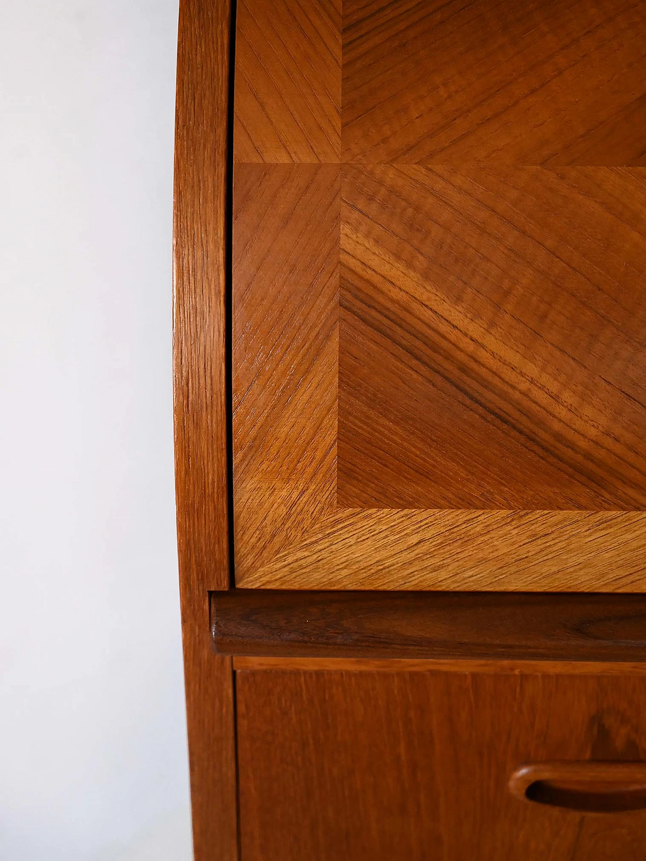 Scandinavian teak secrétaire with drawers, 1960s 8