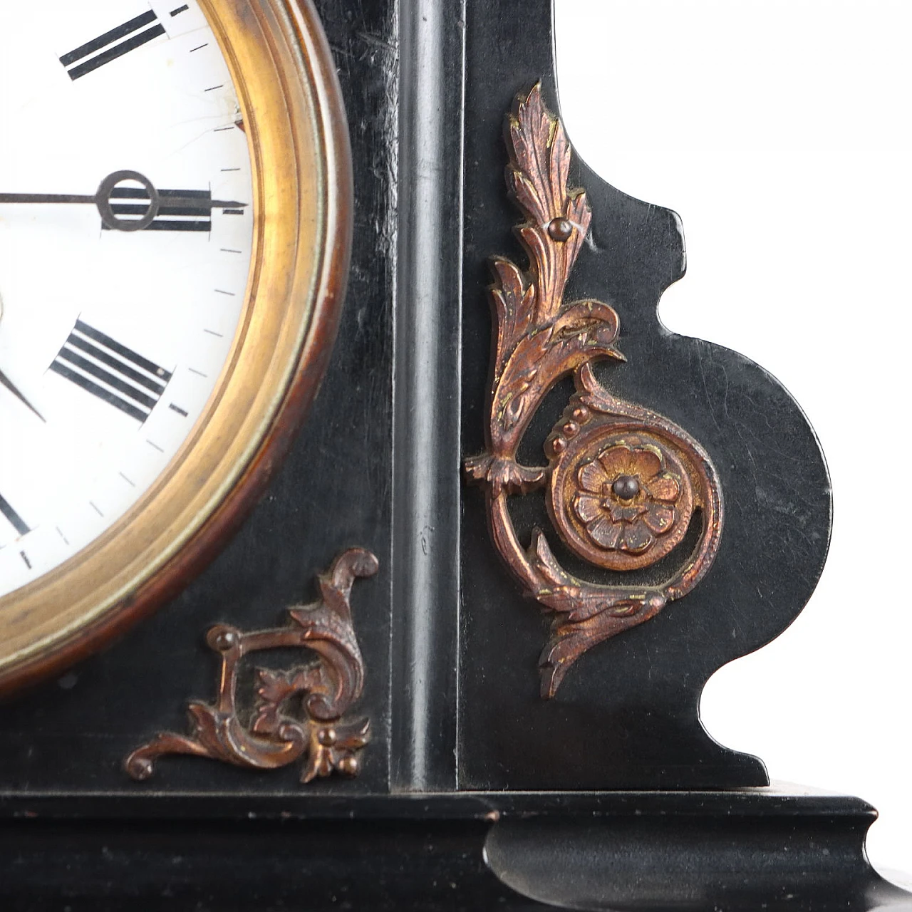 Wooden countertop clock with bronze applications, 19th century 6