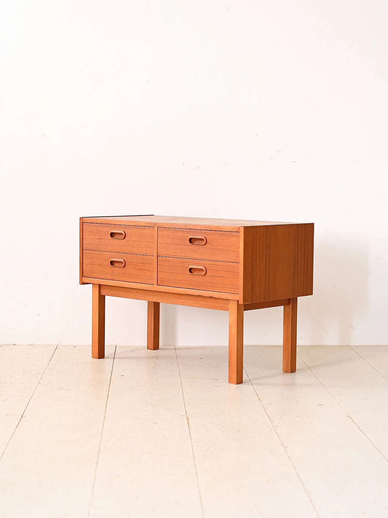 Entryway low sideboard in teak with drawers, 1960s 4