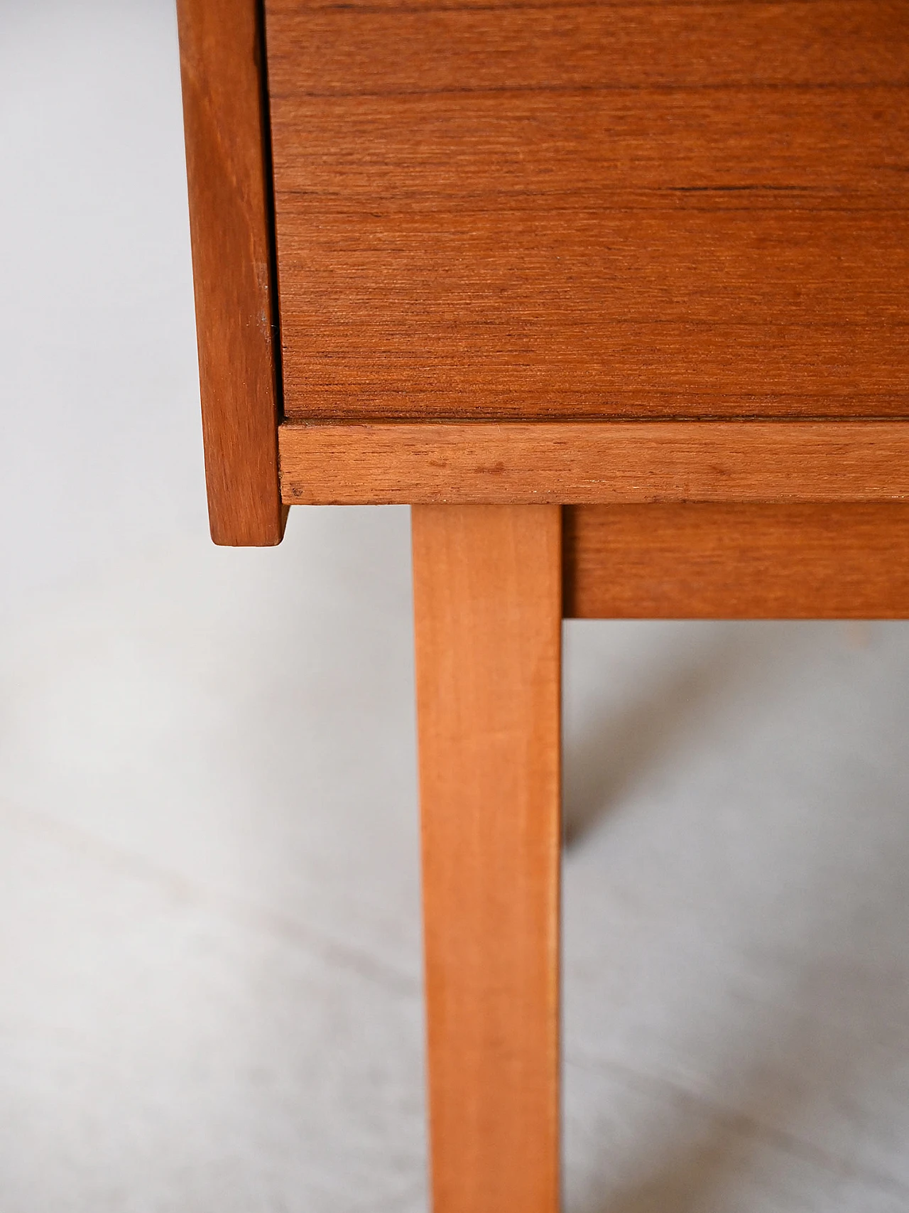 Entryway low sideboard in teak with drawers, 1960s 8