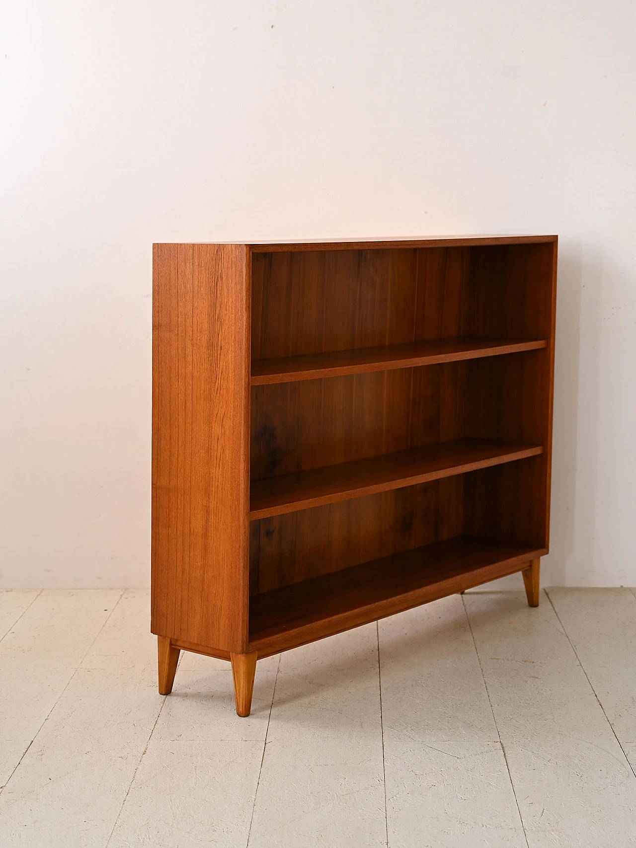 Oak wood bookcase with three shelves, 1960s 3