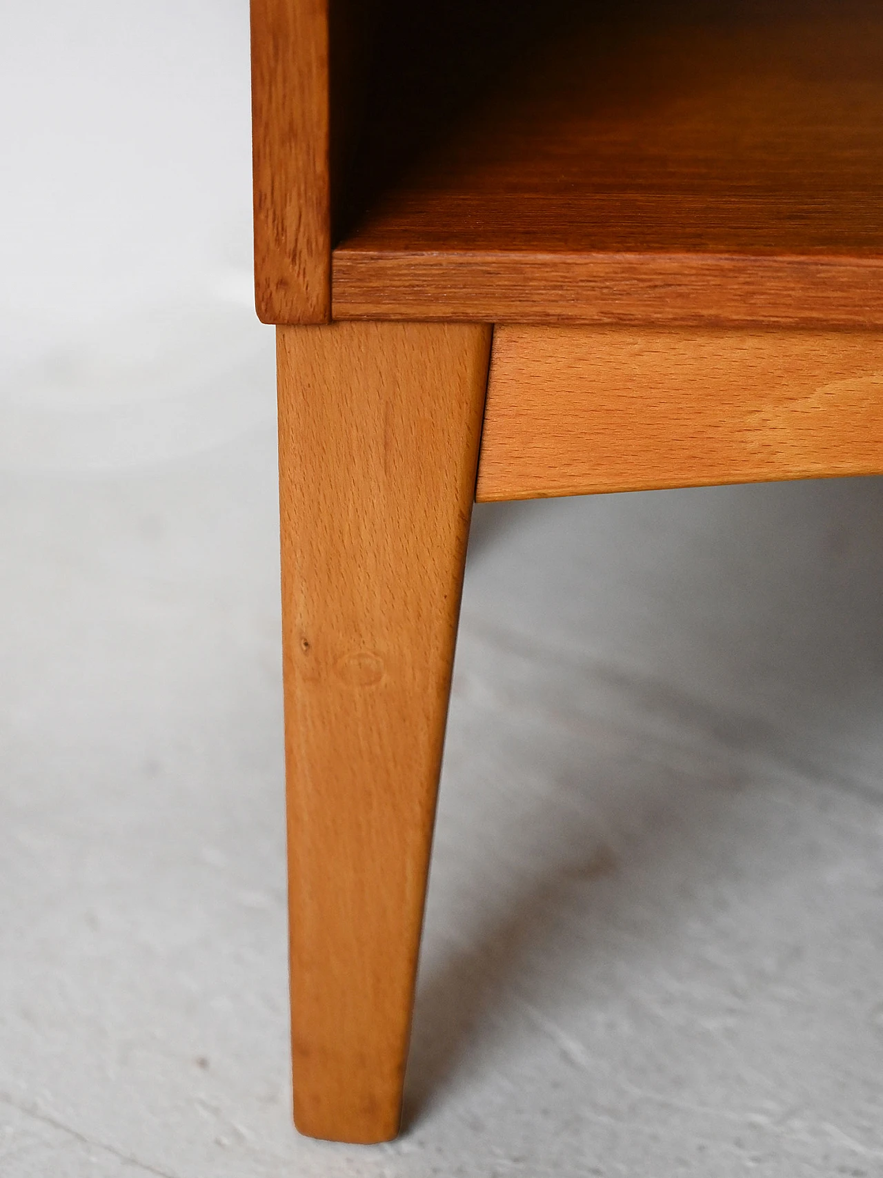 Scandinavian wooden bookcase with 3 adjustable shelves, 1960s 5