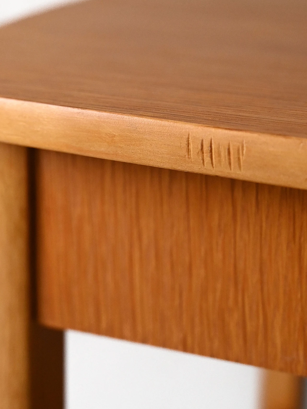 Pair of oak wood bedside tables with drawer, 1960s 7