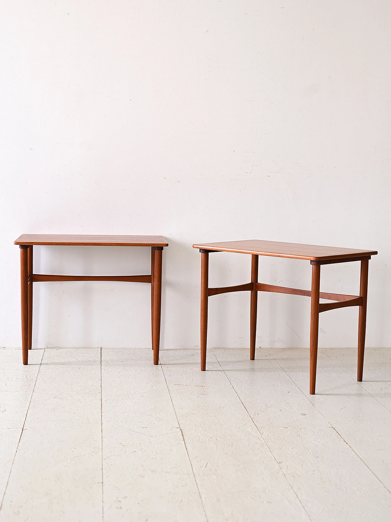 Pair of Scandinavian teak coffee tables, 1960s 2