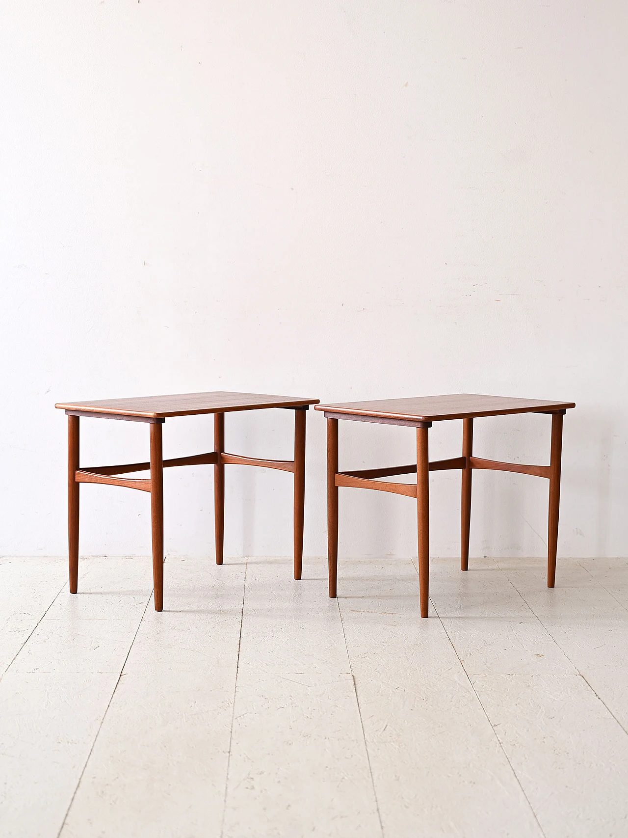 Pair of Scandinavian teak coffee tables, 1960s 4