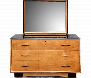 Ash-root dresser and mirror, 1940s