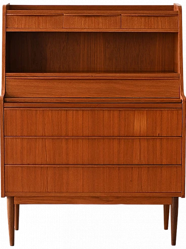 Danish teak secretaire, 1960s