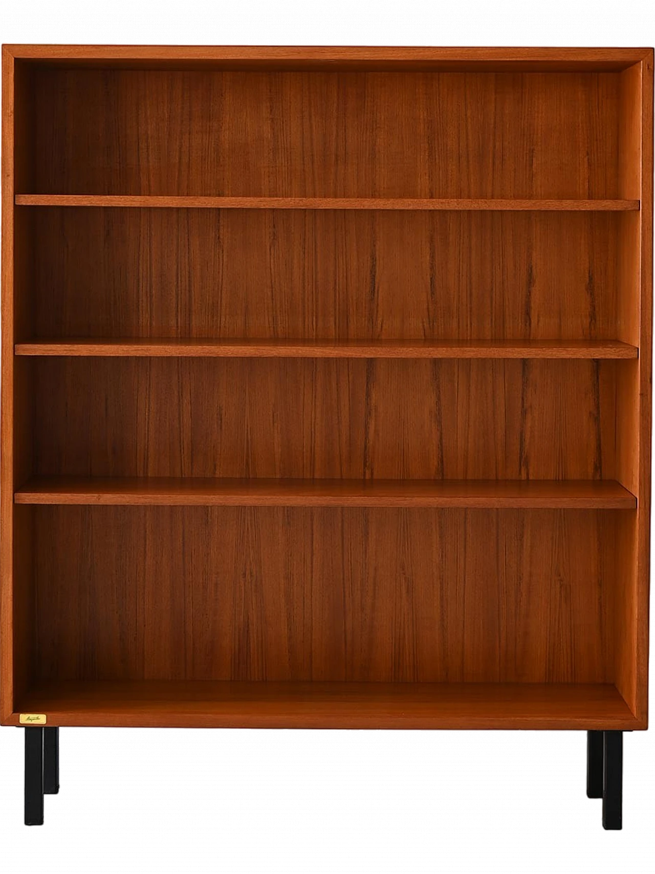 Teak bookcase with three shelves, 1960s 6