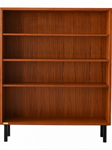 Teak bookcase with three shelves, 1960s