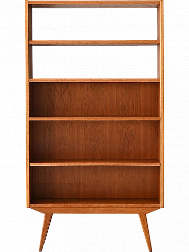 Scandinavian teak and oak bookcase, 1960s