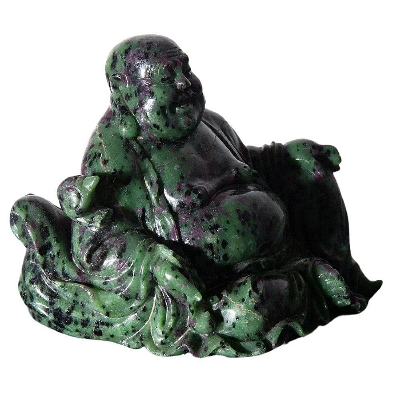 The laughing Buddha, Jade statue 1