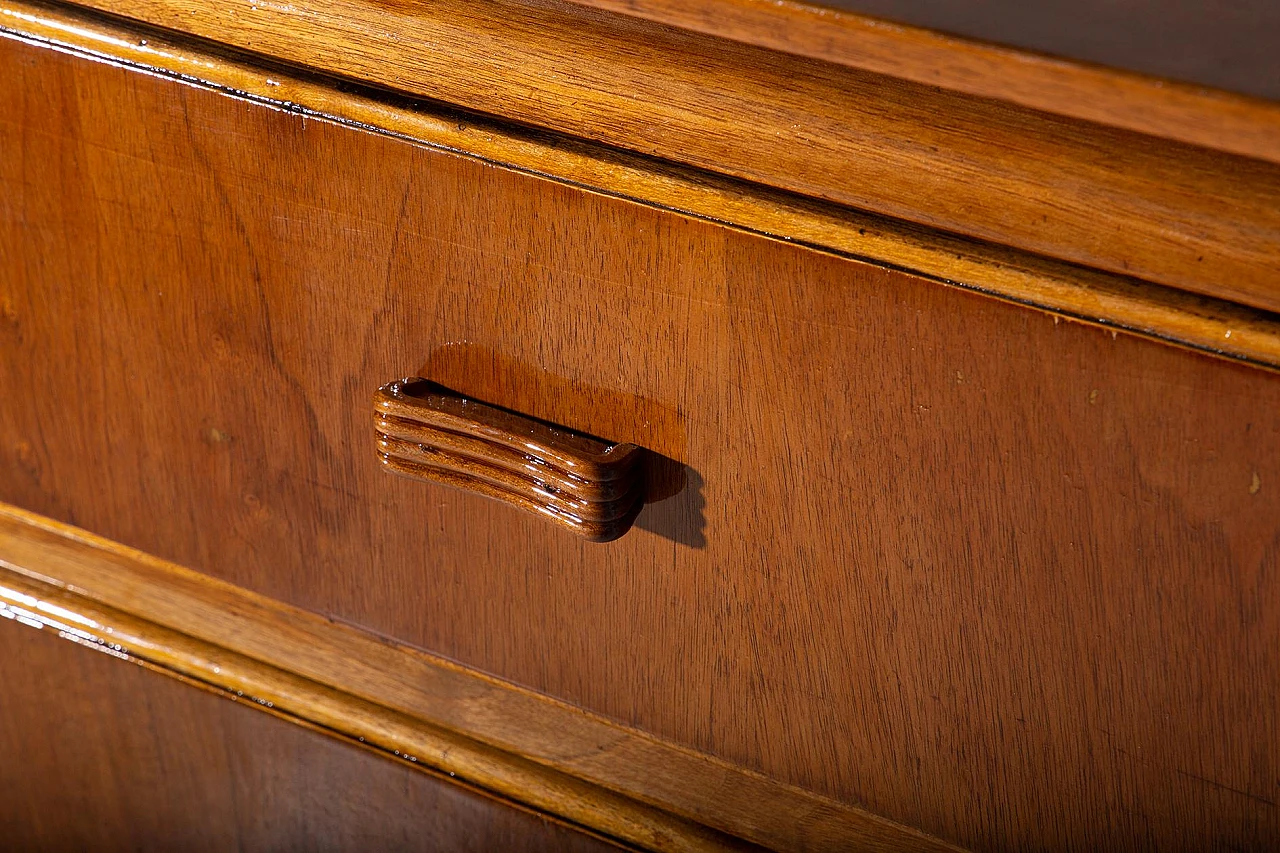 Credenza in legno con maniglie intagliate di P. Buffa, anni '50 3