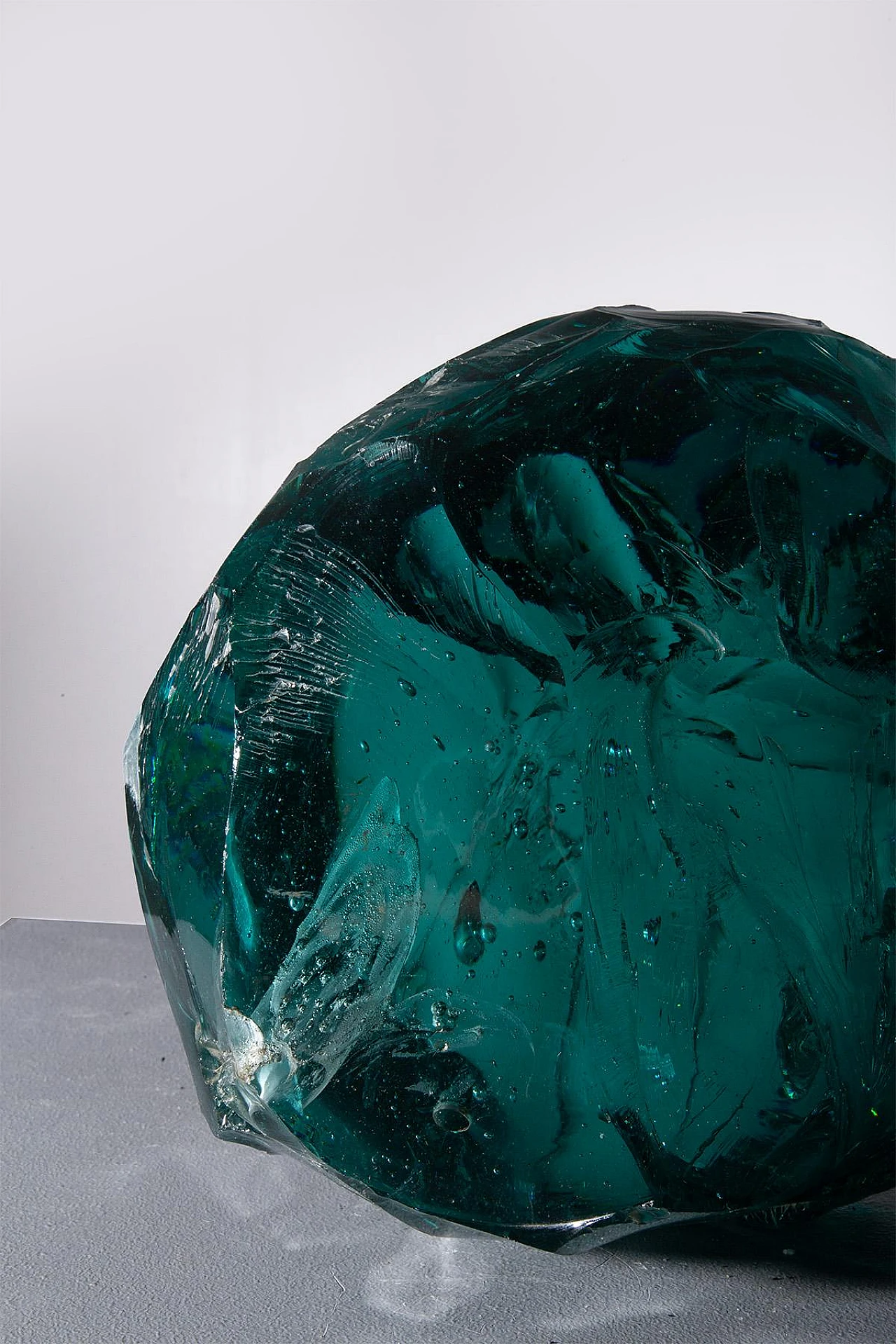 Scultura in vetro di Murano verde di Fontana Arte, anni '60 6