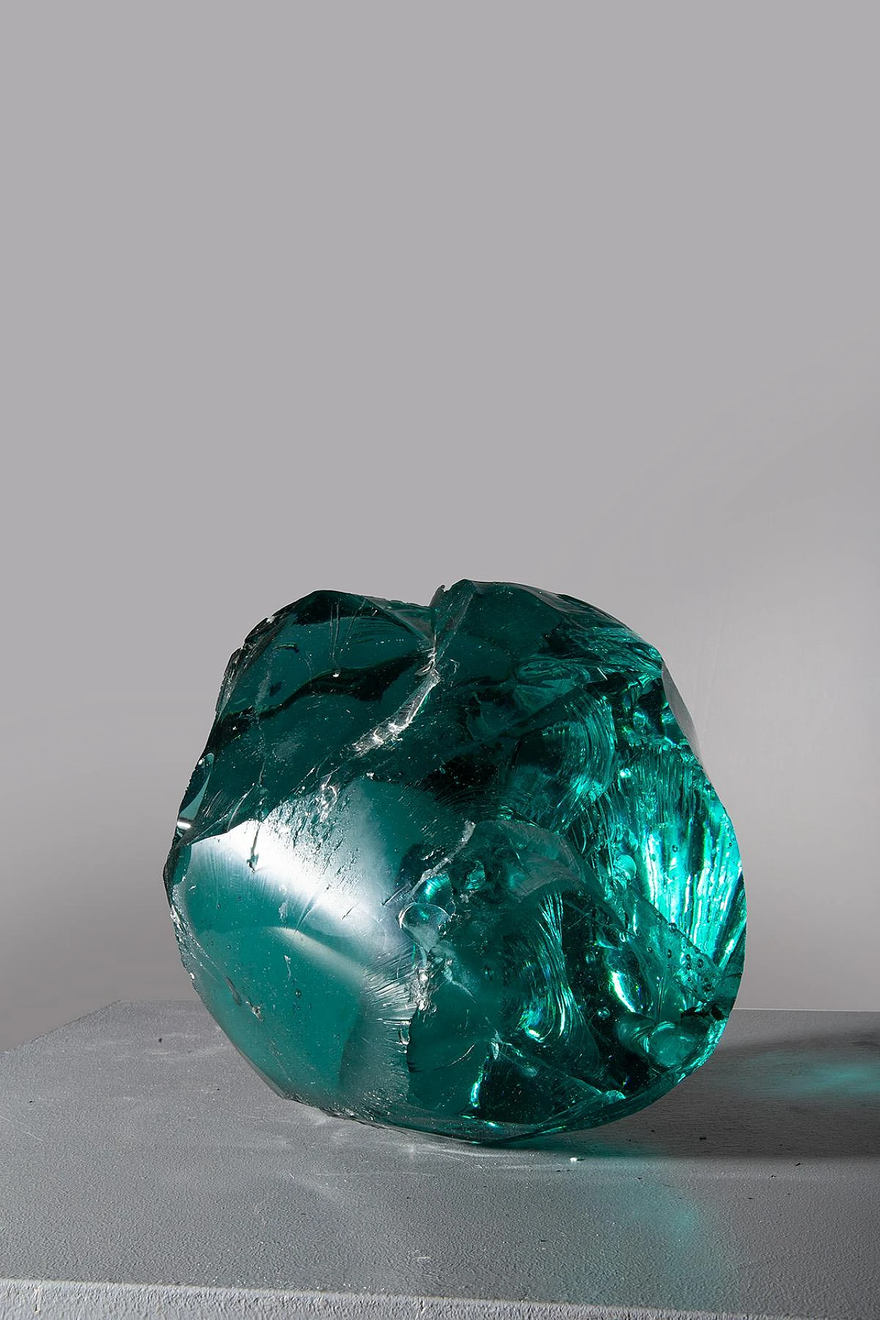 Green Murano glass sculpture by Fontana Arte, 1960s 7