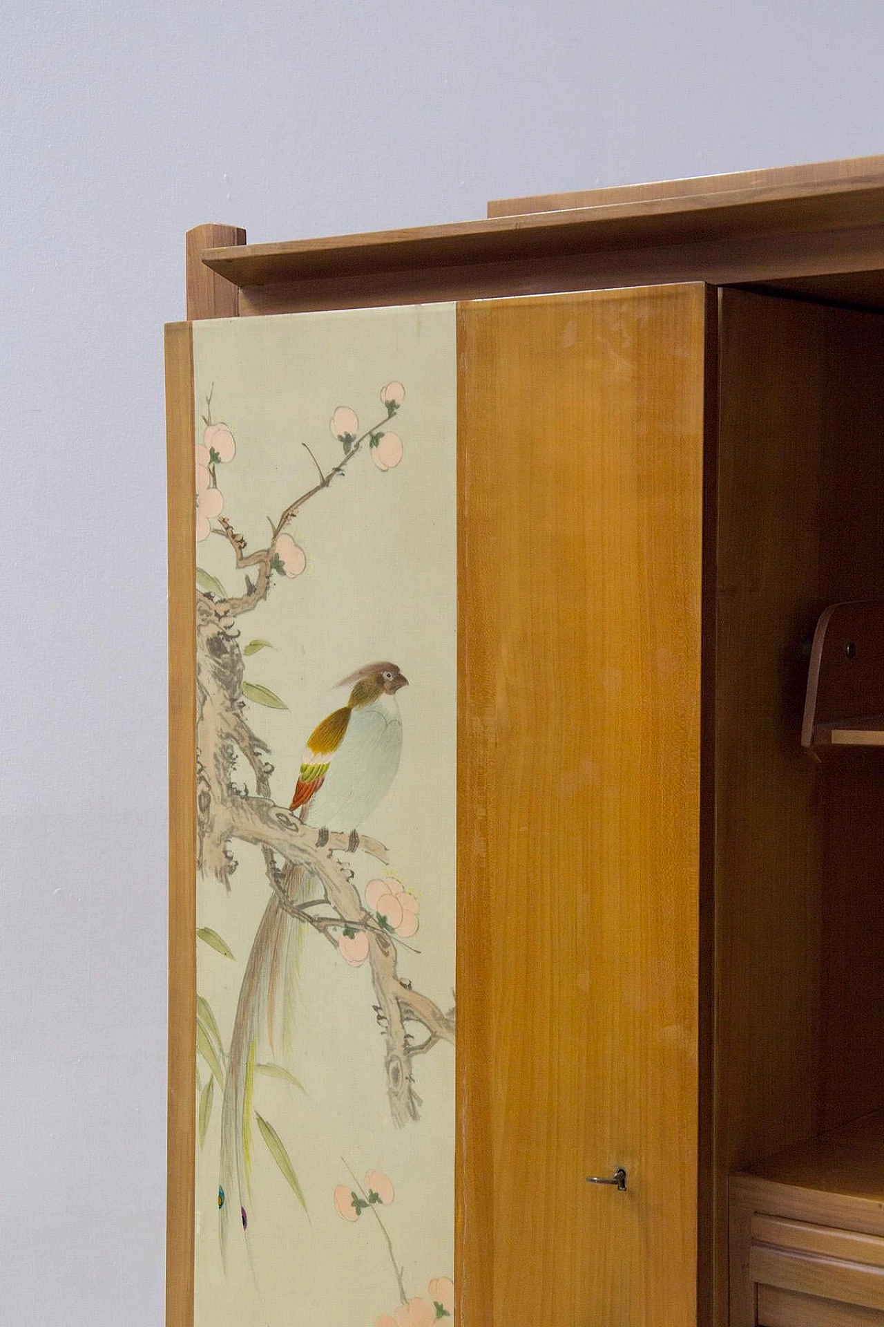 Wooden & brass cabinet by F.lli Reguitti for La Permanente, 1950s 9