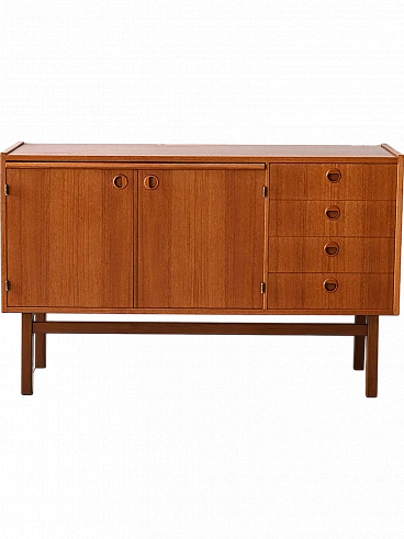 Teak sideboard with writing desk, 1960s