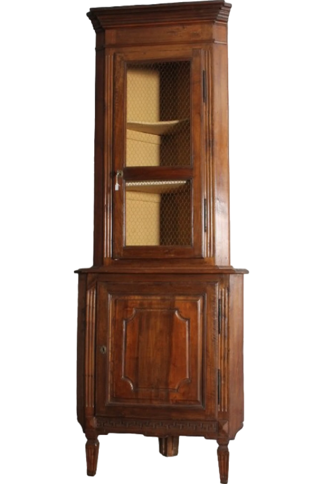 Cantonal walnut corner cabinet, late 19th century 13