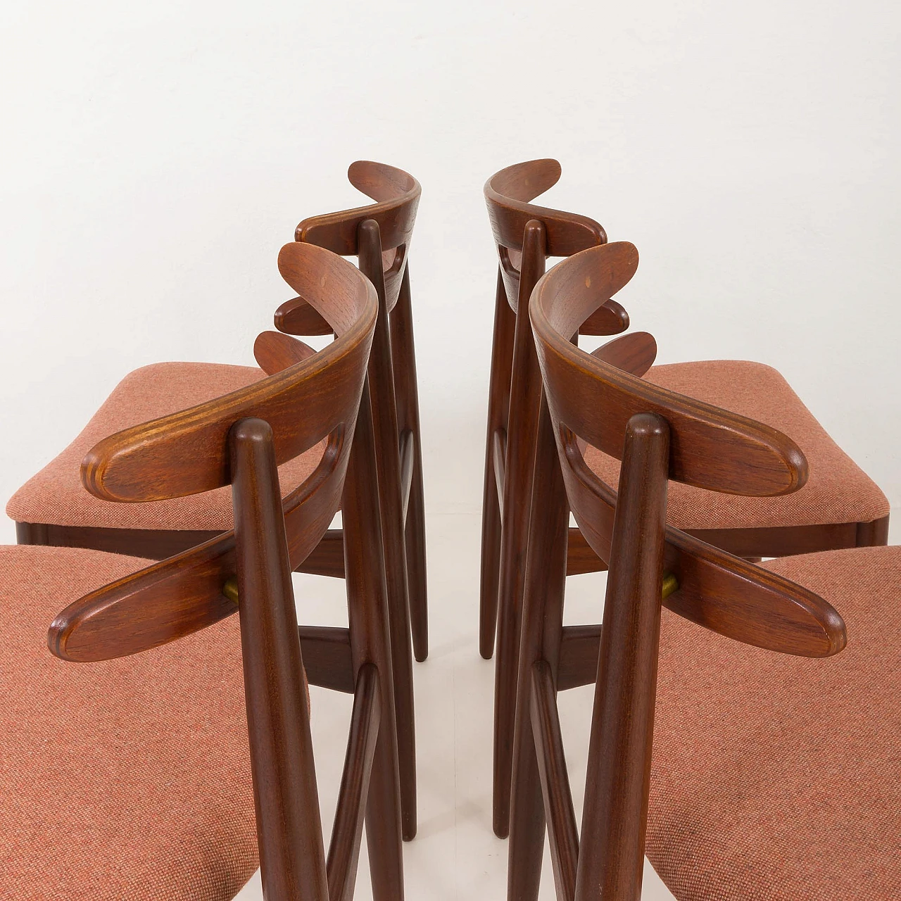 4 Teak dining chairs 178 by J. Andersen for Bramin, 1960s 14