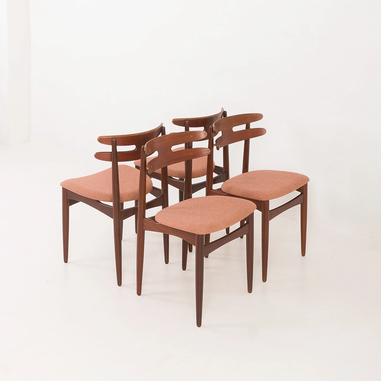 4 Teak dining chairs 178 by J. Andersen for Bramin, 1960s 15