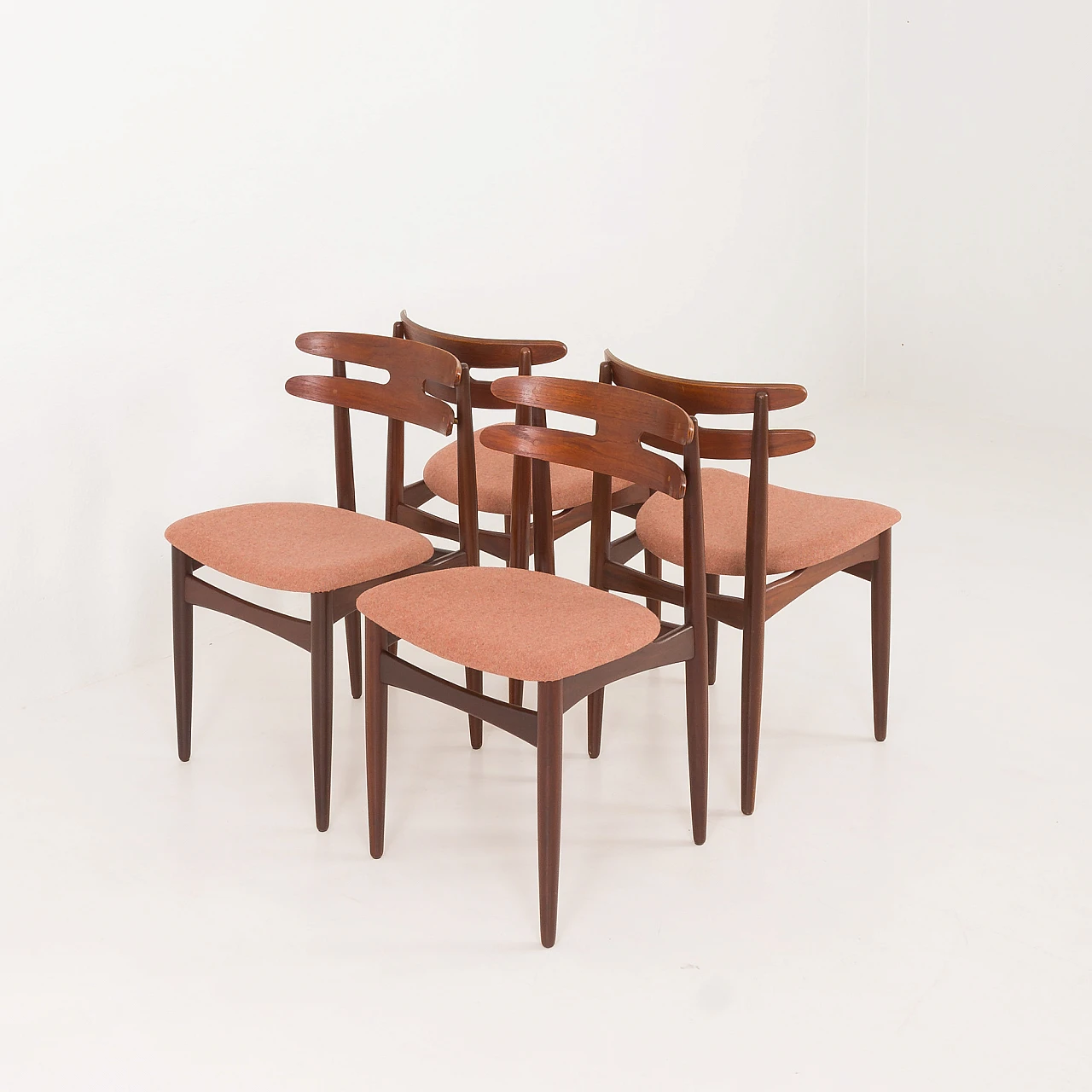 4 Teak dining chairs 178 by J. Andersen for Bramin, 1960s 16