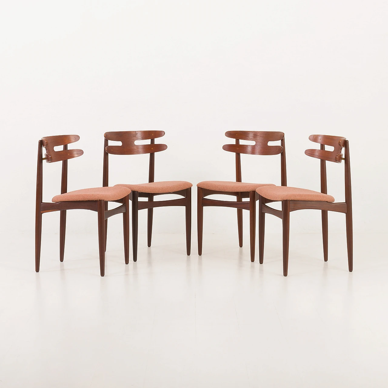 4 Teak dining chairs 178 by J. Andersen for Bramin, 1960s 17