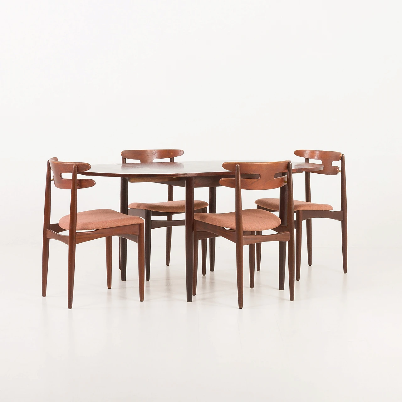 4 Teak dining chairs 178 by J. Andersen for Bramin, 1960s 21