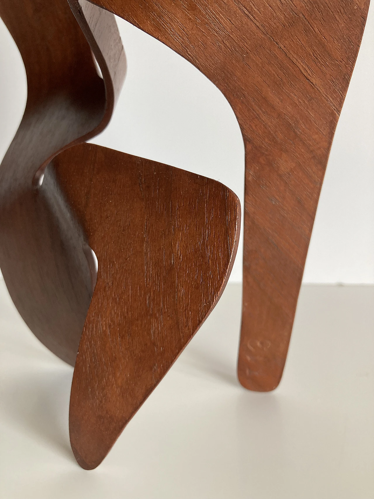 Mrs. Charles Eames_ The shadow does not bend, walnut plywood sculpture 23