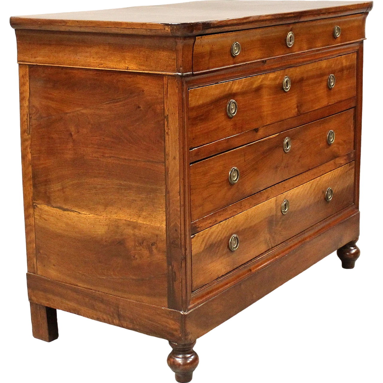 Louis Philippe 4-drawers dresser in walnut, 19th century 11