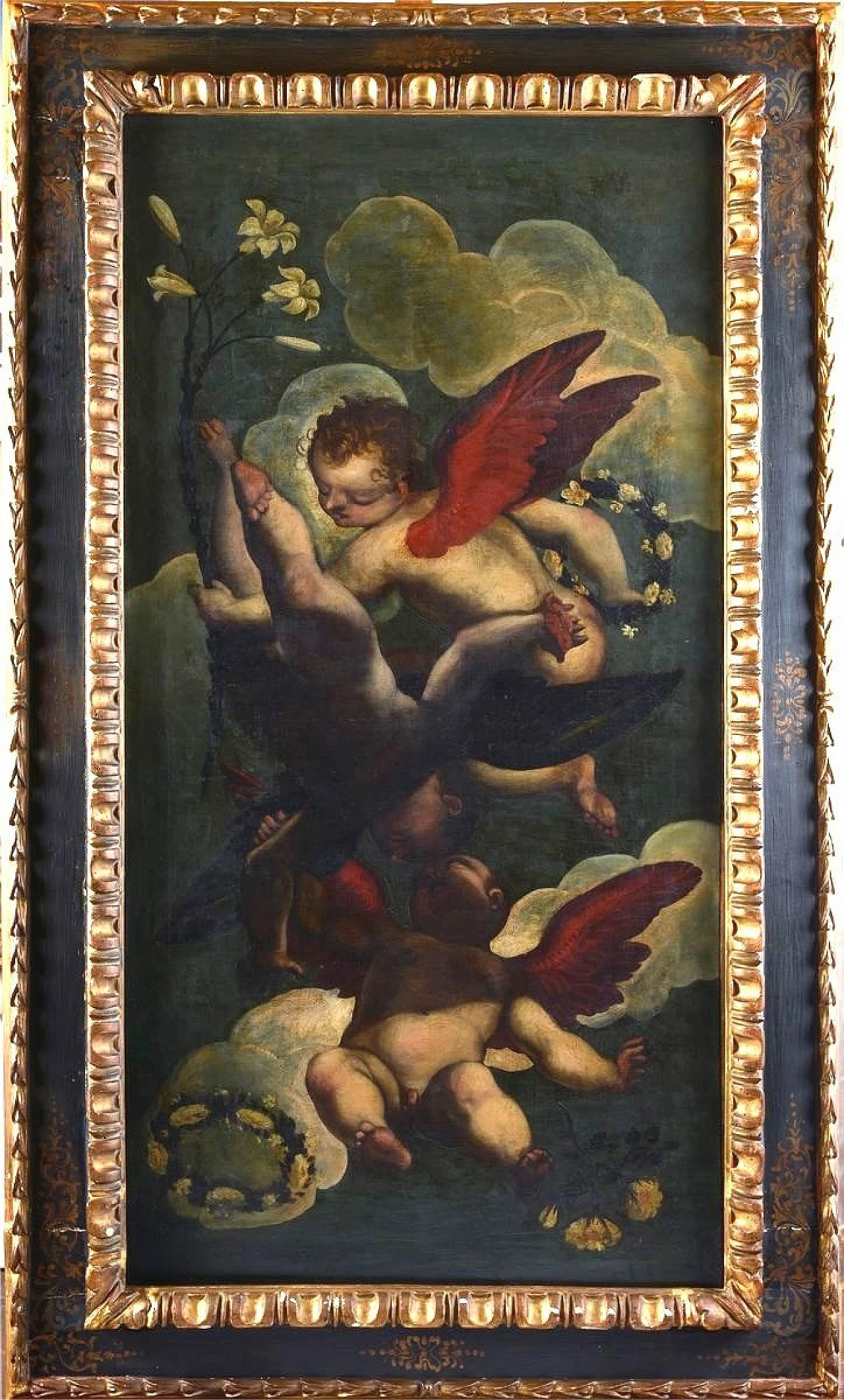 Putti di sotto in su, oil on canvas, 17th century 3