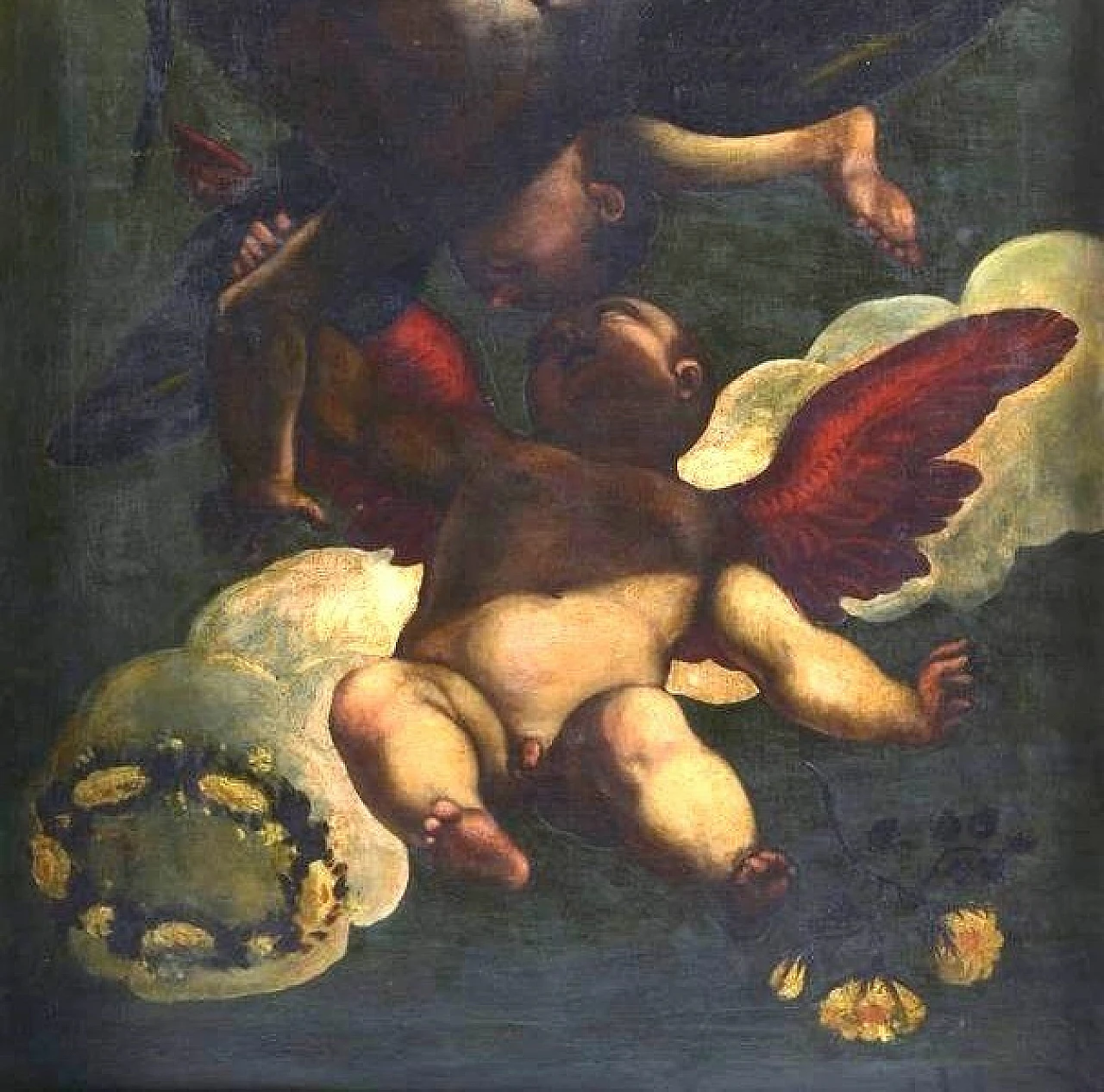 Putti di sotto in su, oil on canvas, 17th century 6