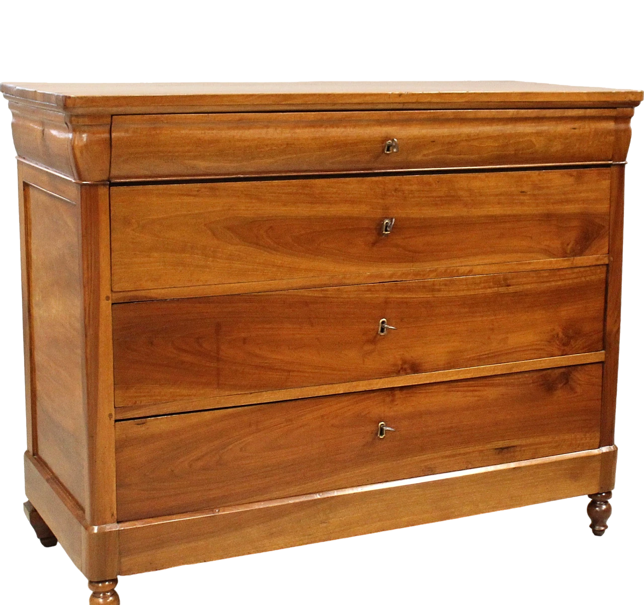 Louis Philippe chest of drawers in walnut, 19th century 11