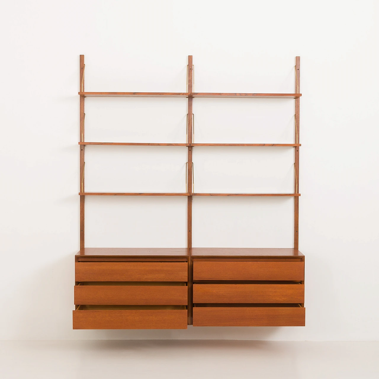 Scandinavian teak wall unit in Kai Kristiansen style, 1960s 6